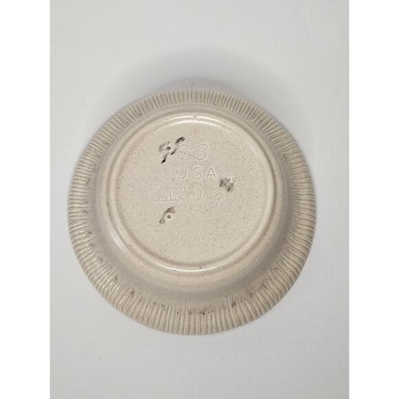 Vintage McCoy Pottery Tan Speckled Serving Bowl #593 Made in USA Cali Original - Picture 4 of 9